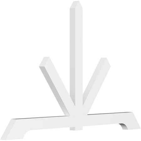 Ekena Millwork Vanguard Architectural Grade PVC Gable Bracket, 108"W x 72"H x 4"D x 6"F, 16/12 Pitch GBP108X72X0406VAN00